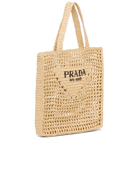 bolsa prada raffia tote|prada raffia tote natural.